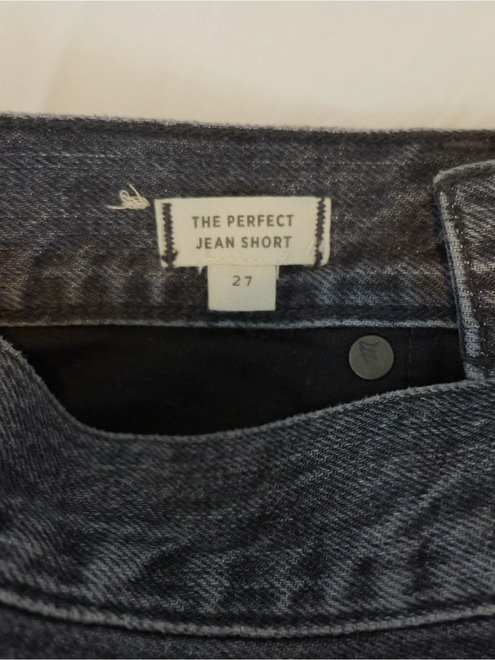 Madewell Black Denim Cutoff Shorts